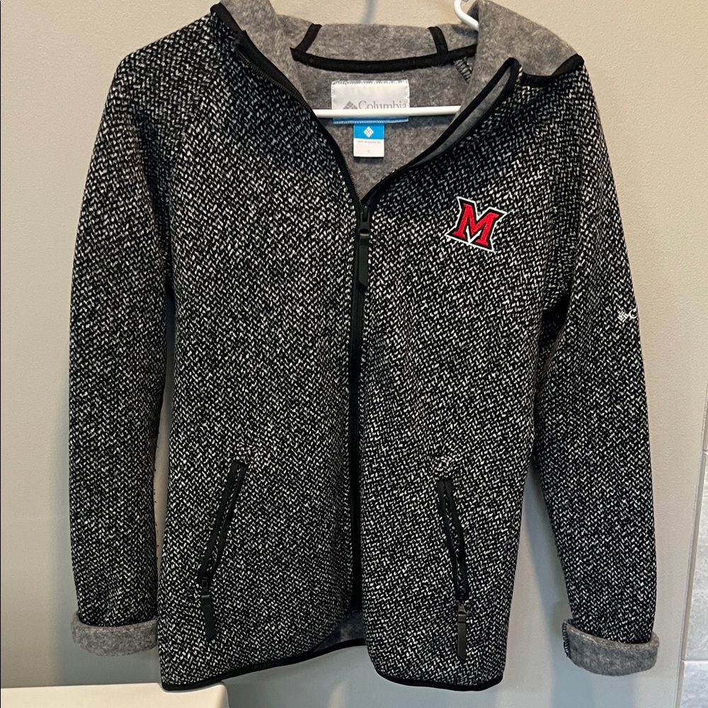 Columbia Black and White Hooded Jacket